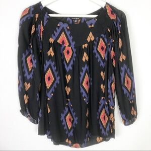 Lucky Brand Aztec print blouse 